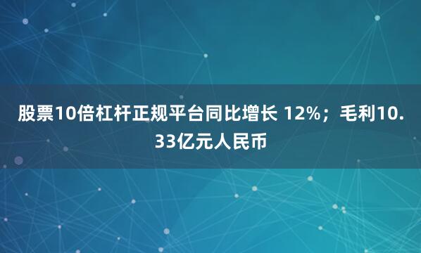 股票10倍杠杆正规平台同比增长 12%；毛利10.33亿元人民币